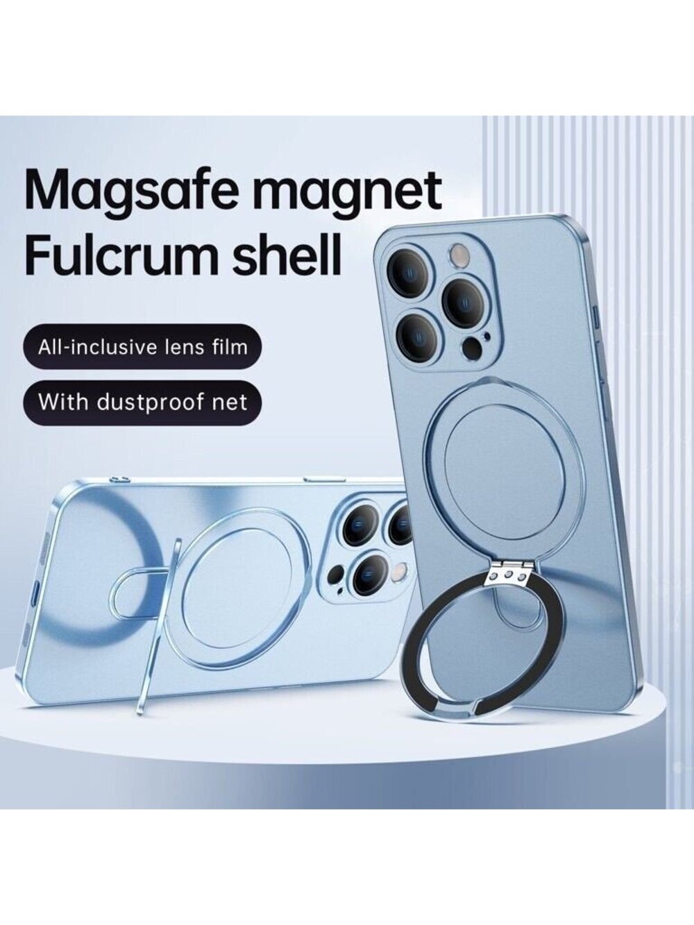 iPhone 14 1Pro Max Mag Safe Stand Matte Pocket Friendly Magnetic Case Lens Cover